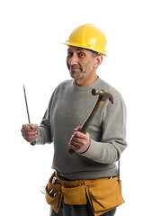 Image showing contractor with tools