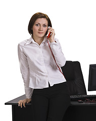 Image showing Businesswoman calling