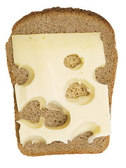 Image showing cheese and bread