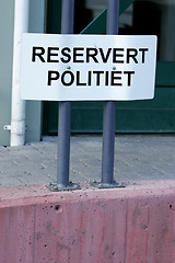 Image showing Reserved police