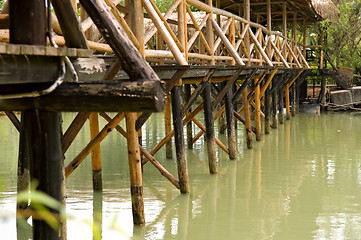 Image showing Wooden bridge