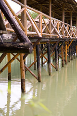 Image showing Wooden bridge