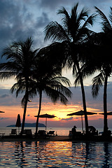 Image showing Evening in tropical hotel