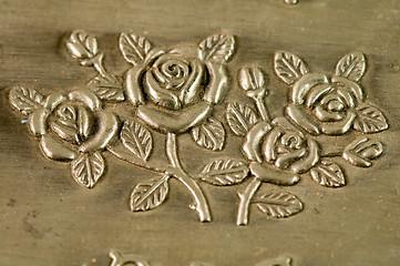 Image showing Carved pattern of jewelry box