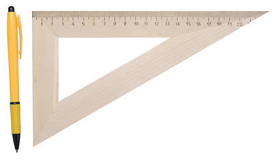 Image showing ruler and pen