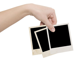 Image showing photo frames in a hand