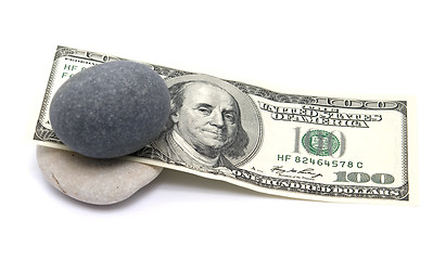 Image showing dollars and stones