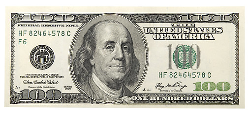 Image showing one hundred dollars