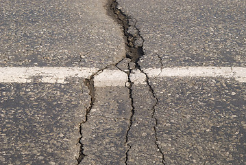 Image showing rifts on asphalt