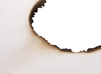 Image showing burnt paper