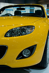 Image showing Detail of yellow sportscar