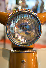 Image showing Headlight of motorbike