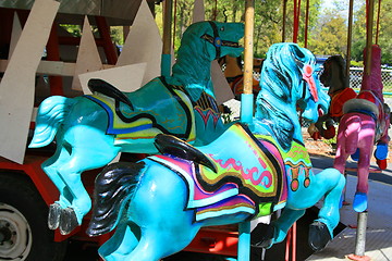 Image showing Carousel Horses