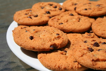 Image showing Chocolate Chip Cookies on a Plate