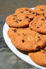 Image showing Chocolate Chip Cookies on a Plate