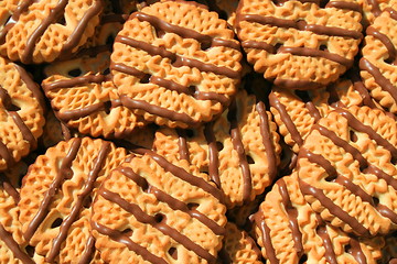 Image showing Chocolate Striped Shortbread Cookies