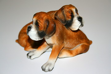 Image showing Boxer Puppy Figurines