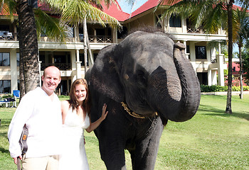 Image showing Just married couple