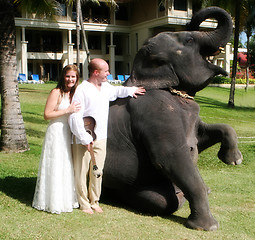 Image showing Just married couple