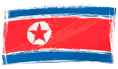 Image showing Grunge North Korea flag