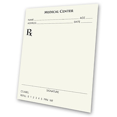 Image showing blank prescription pad