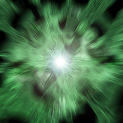 Image showing green blast