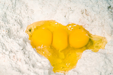 Image showing Three Egg Yolks