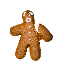 Image showing Injured Gingerbread Man