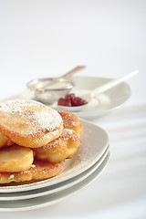Image showing Polish doughnuts poured with icing sugar