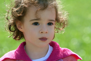 Image showing Little girl with big eyes