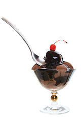 Image showing Chocolate ice cream 