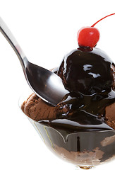 Image showing Ice cream sundae