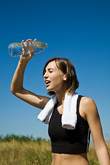 Image showing Exercise girl cooling down