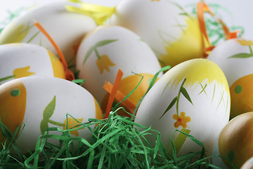 Image showing Painted easter eggs 