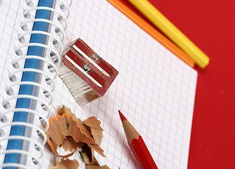 Image showing Pencil and agenda