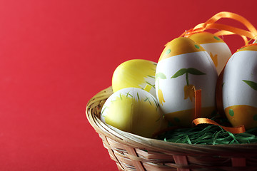 Image showing Painted easter eggs 