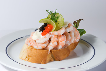 Image showing Seafood sandwich