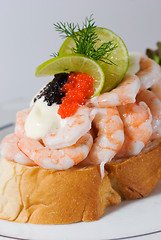 Image showing Seafood sandwich