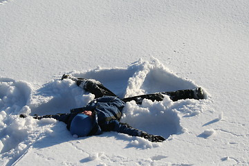 Image showing Snow angel