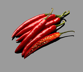 Image showing red chili peppers