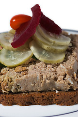 Image showing Liver pate sandwich