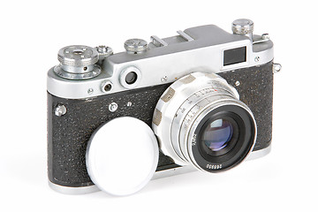 Image showing old-time mechanical photocamera 