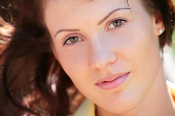 Image showing girl with green eyes
