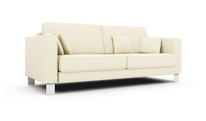 Image showing White sofa over white