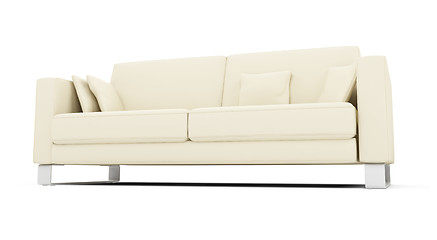 Image showing White sofa over white