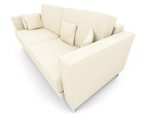 Image showing White sofa over white