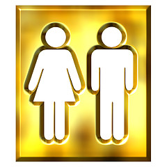 Image showing 3D Golden Unisex Sign