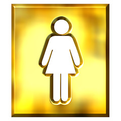 Image showing 3D Golden Female Sign