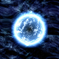 Image showing glowing planet in space