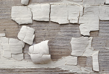 Image showing old peeling paint on wood